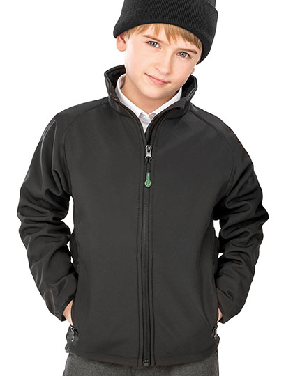 Recycled 2-Layer Printable Youth Softshell Jacket