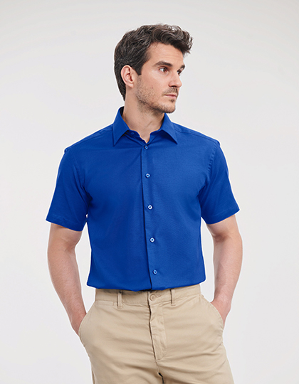 Mens Short Sleeve Tailored Oxford Shirt
