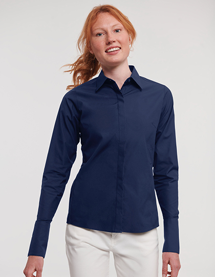 Ladies Long Sleeve Fitted Ultimate Stretch Shirt